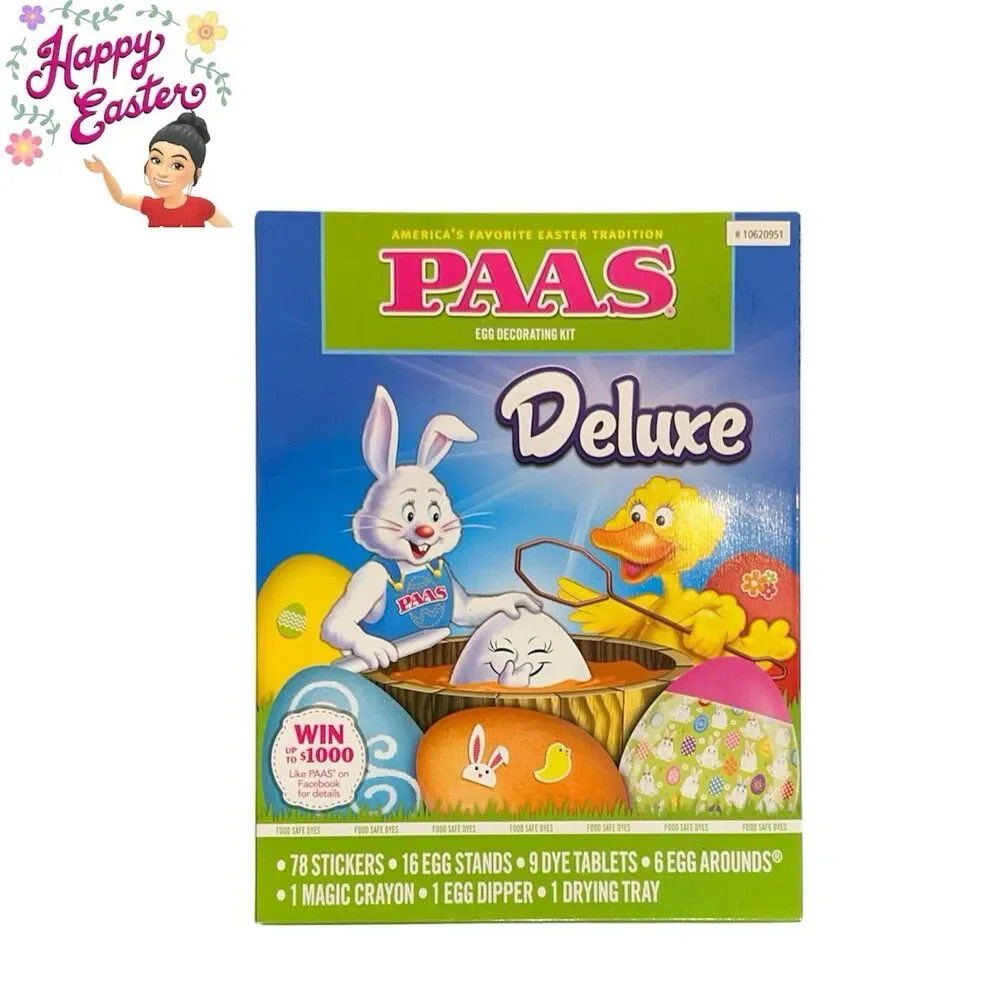 4x PAAS Easter Egg Coloring Kits and Stickers